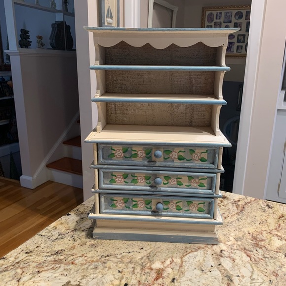 Vintage Dollhouse Painted Hutch